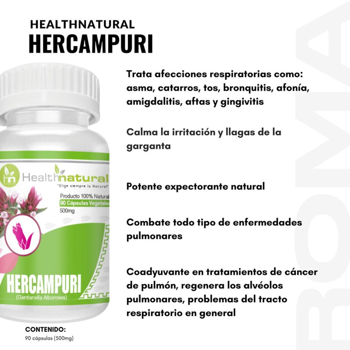 HEALTHNATURAL - PACK 2 HERCAMPURI HEALTHNATURAL 100MG