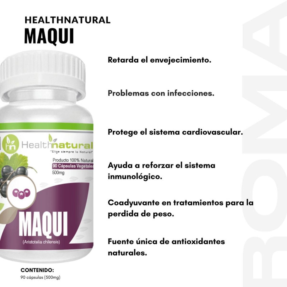 HEALTHNATURAL - MAQUI HEALTHNATURAL 500MG
