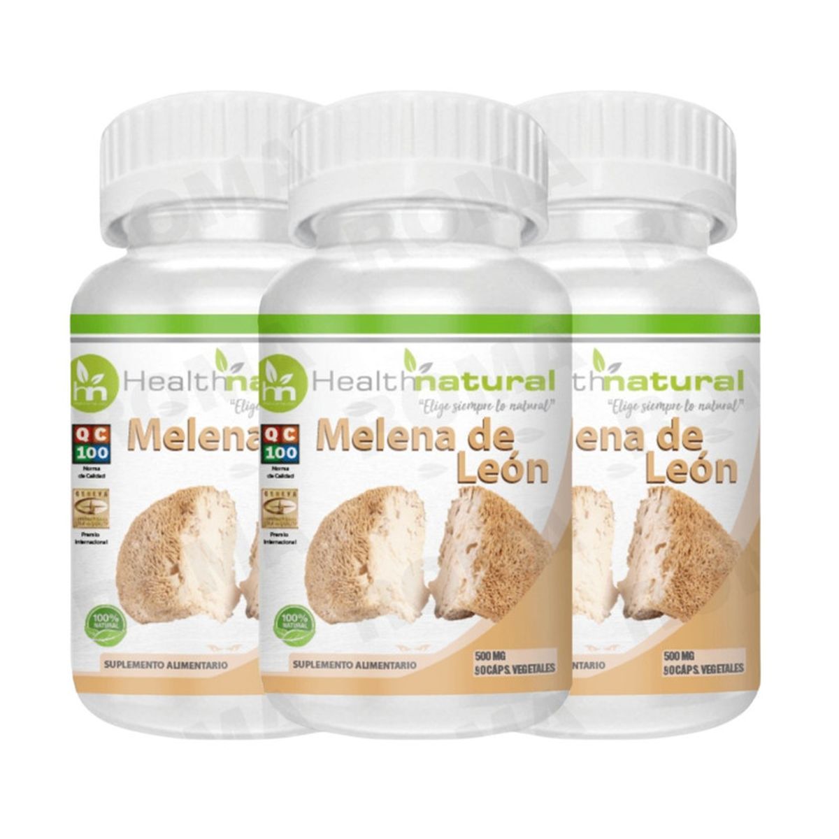 HEALTHNATURAL - PACK 3 MELENA DE LEÓN HEALTHNATURAL 1500MG