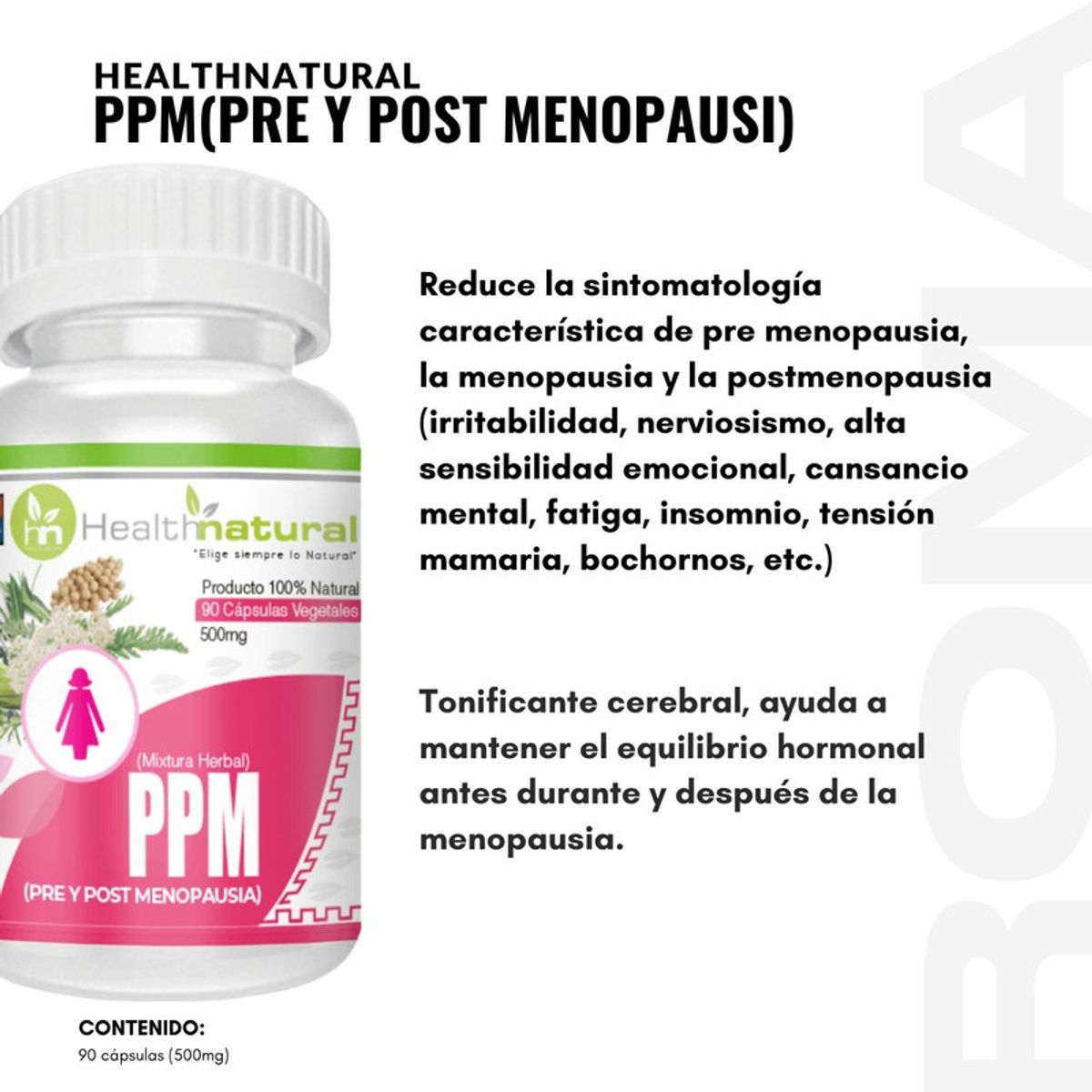 HEALTHNATURAL - PPMPRE Y POST MENOPAUSIA HEALTHNATURAL 500MG