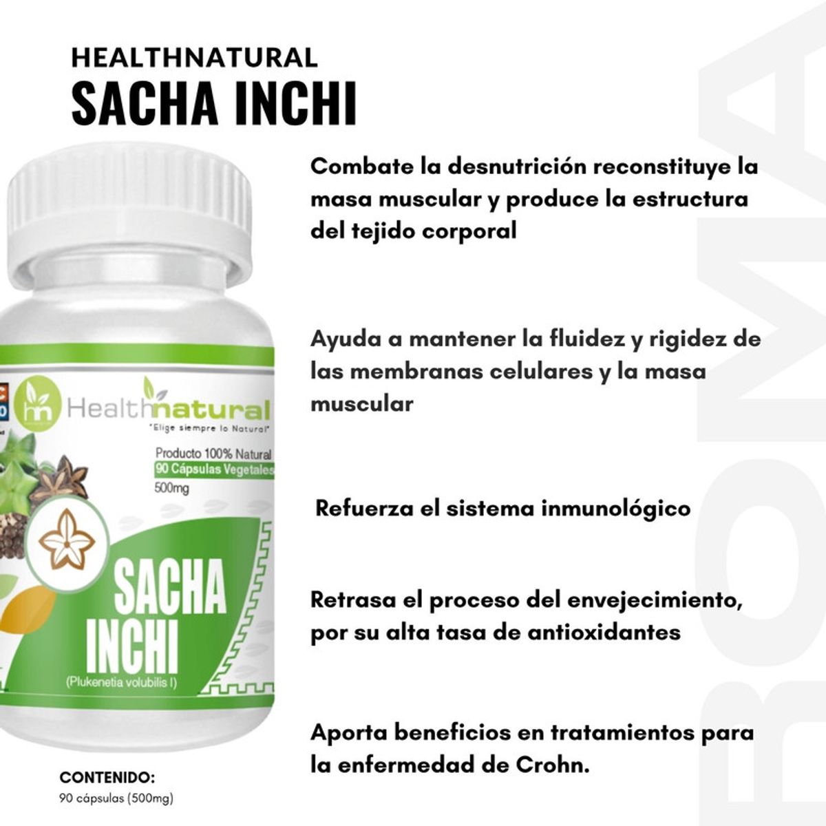 HEALTHNATURAL - SACHA INCHI HEALTHNATURAL 500MG