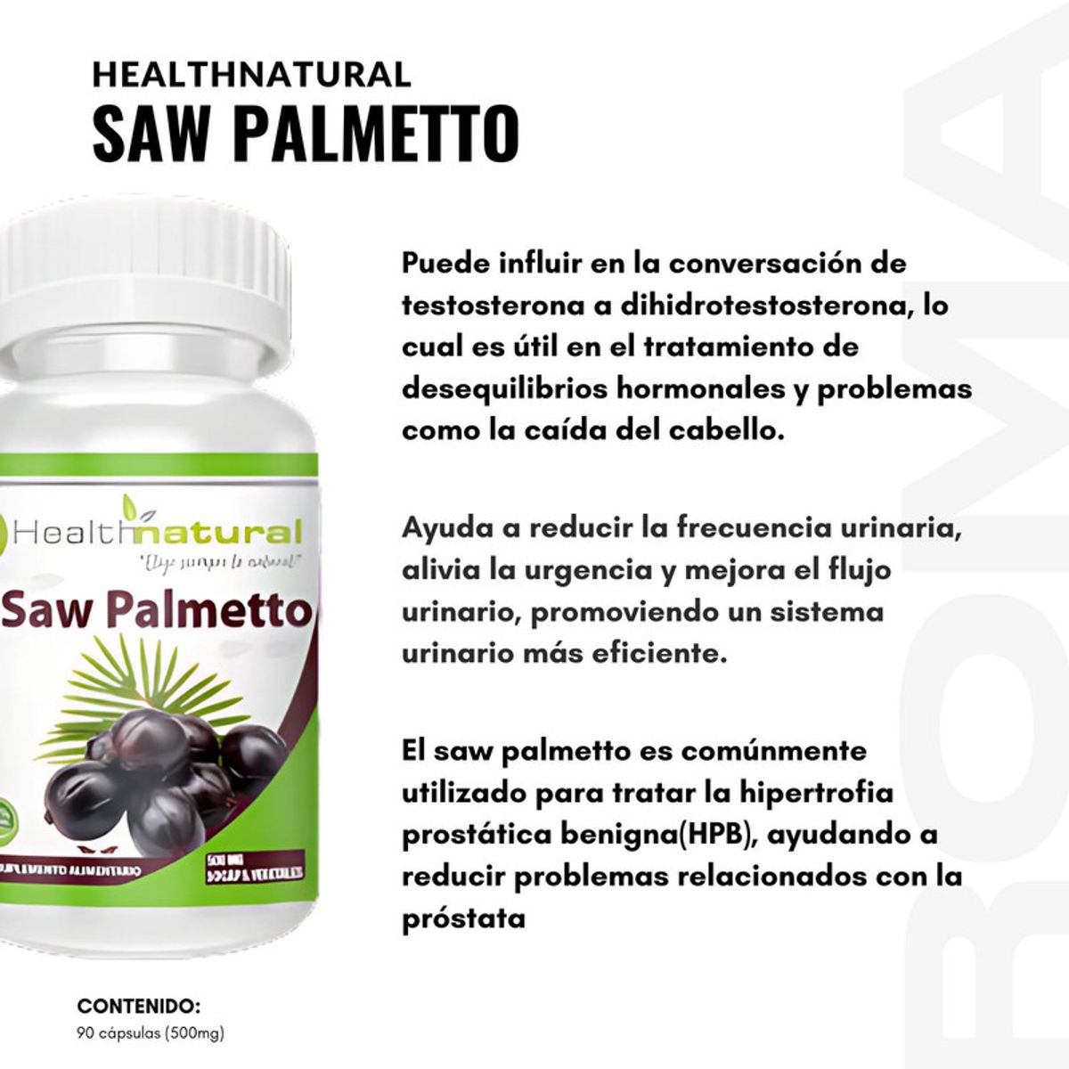 HEALTHNATURAL - PACK 2 SAW PALMETTO HEALTHNATURAL 1000MG