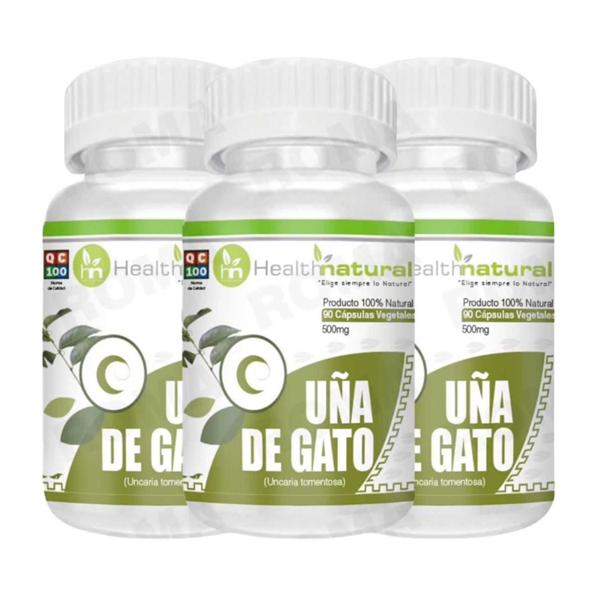 HEALTHNATURAL - PACK 3 UÑA DE GATO HEALTHNATURAL 1500MG