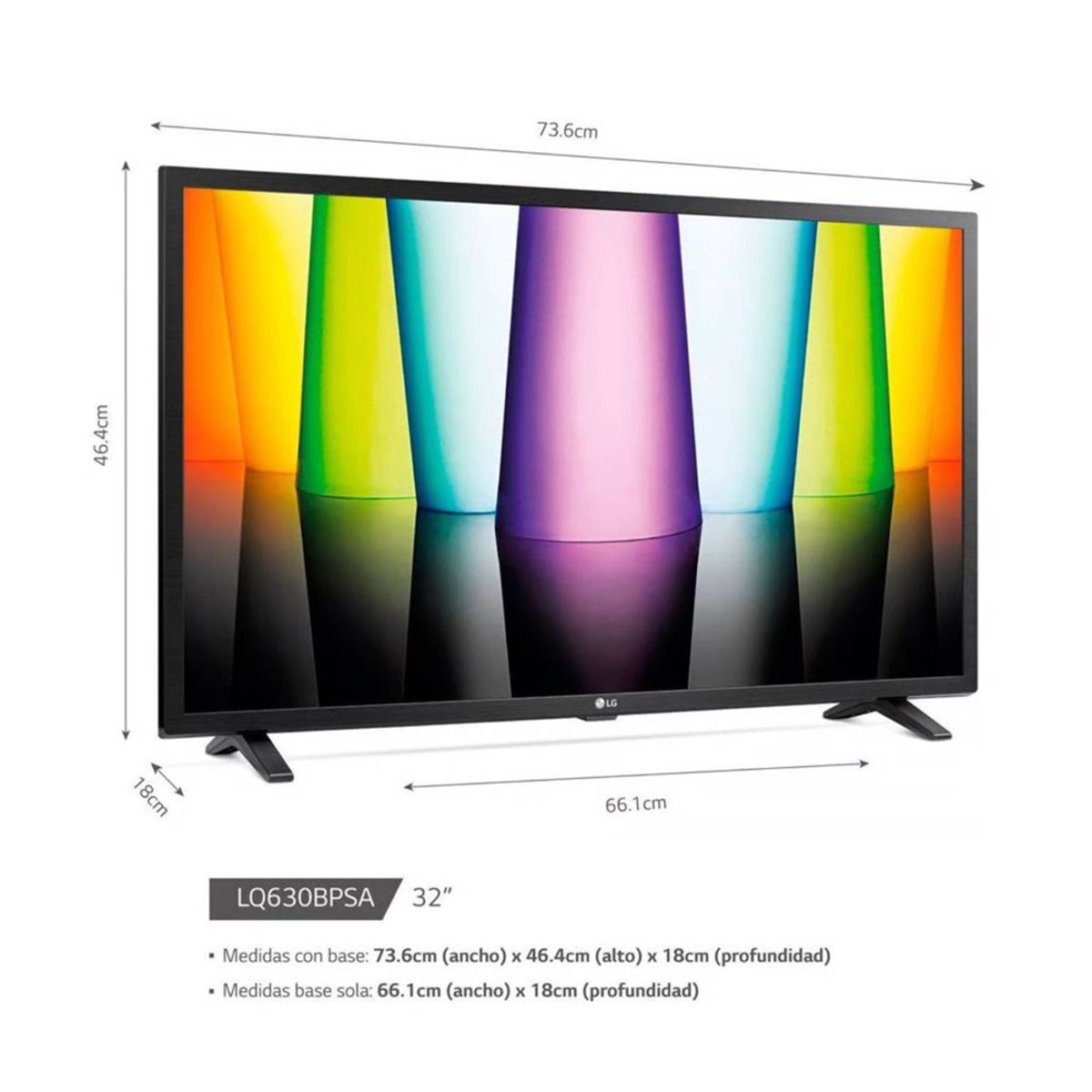LG - Televisor LED LG 32 HD HDR 10 Smart TV 32LR600BPSA webOS