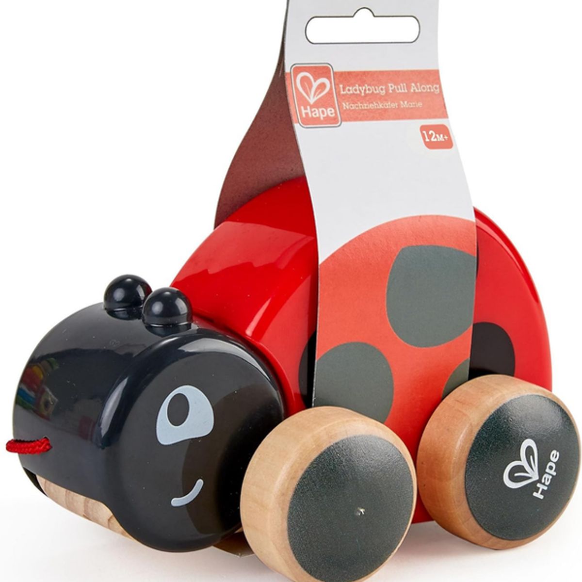 HAPE - Mariquita de madera de arrastre