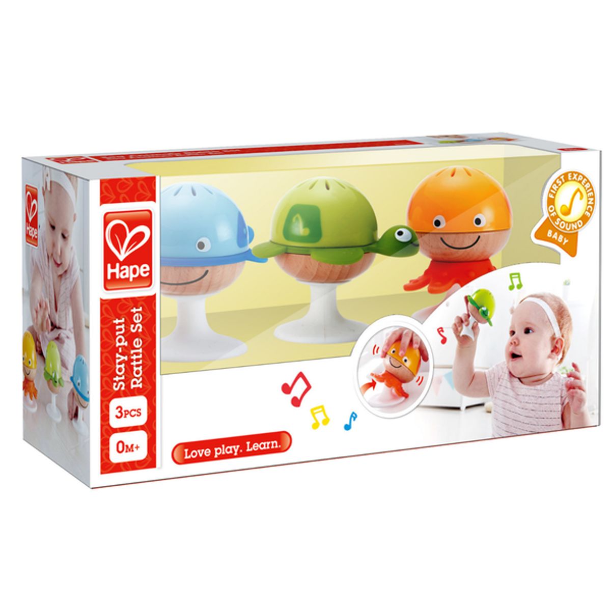 HAPE - Set de sonajeros adhesivos 03 piezas