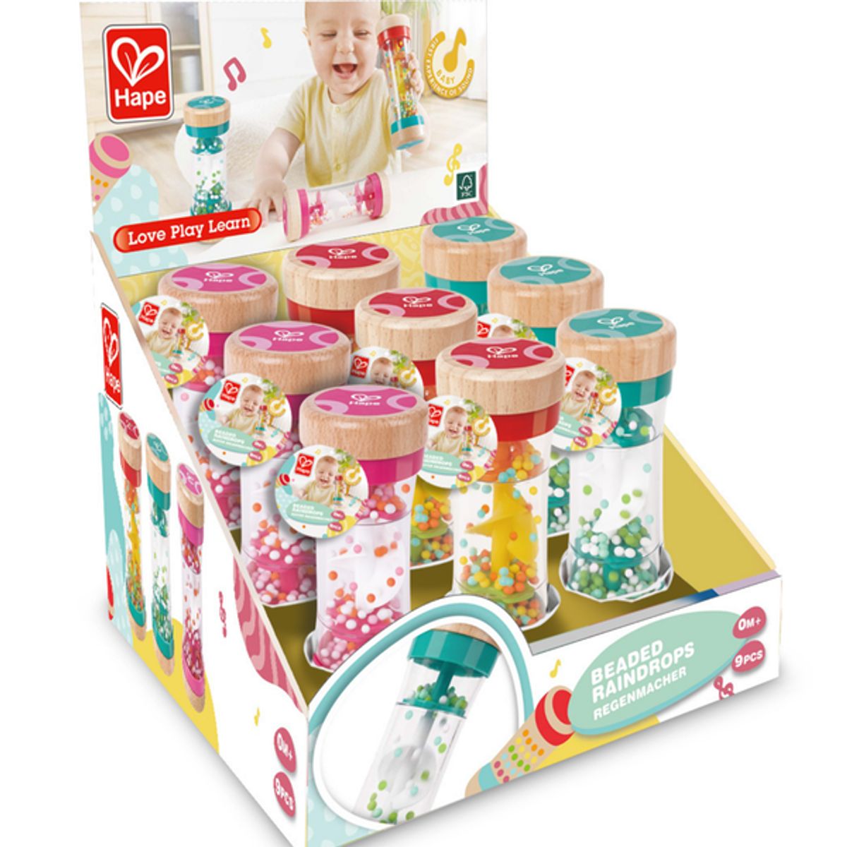 HAPE - Palo de lluvia de madera color aleatorio