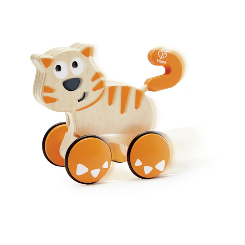 HAPE - Presiona y avanza gato Dante de madera