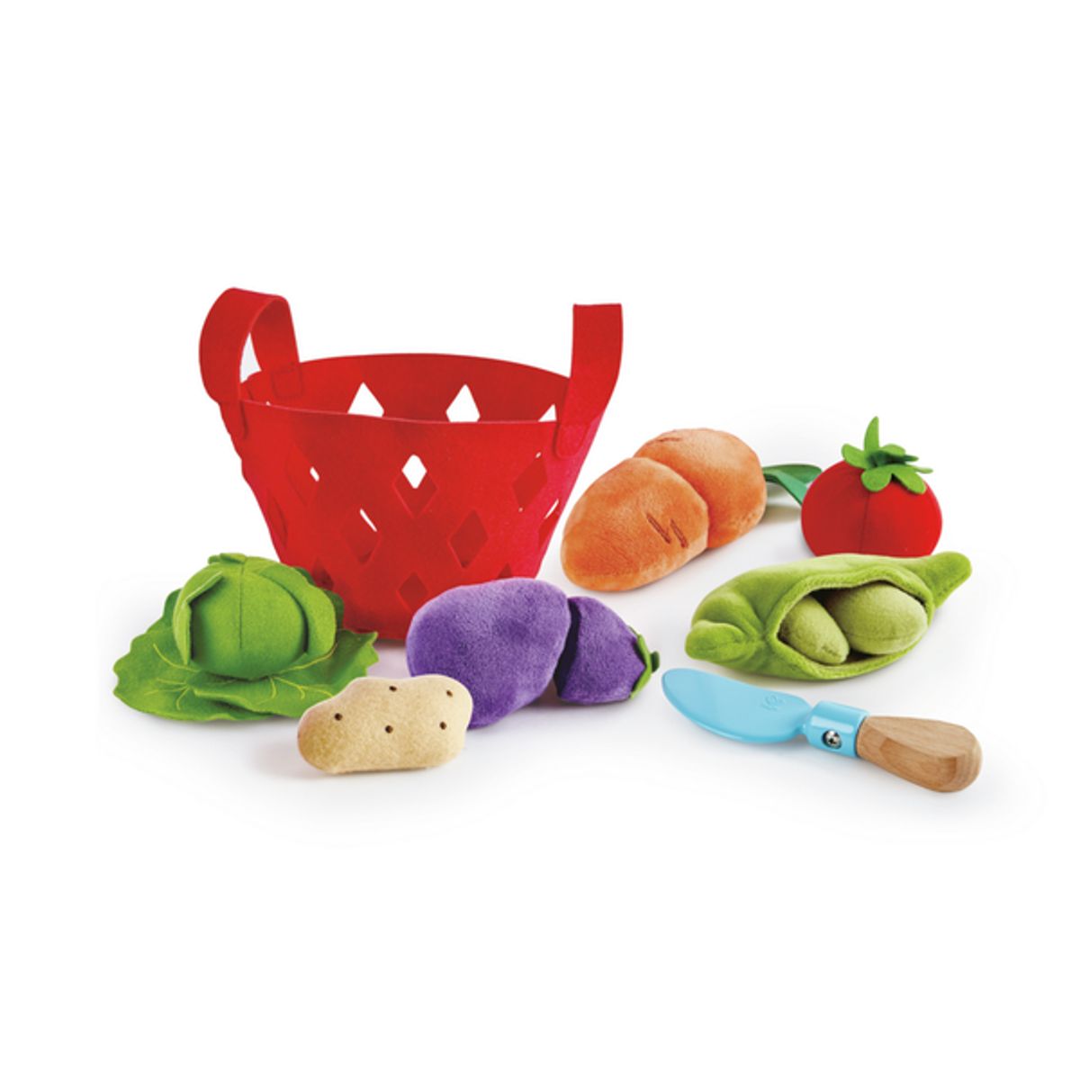 HAPE - Cesta de vegetales de fieltro 08 piezas