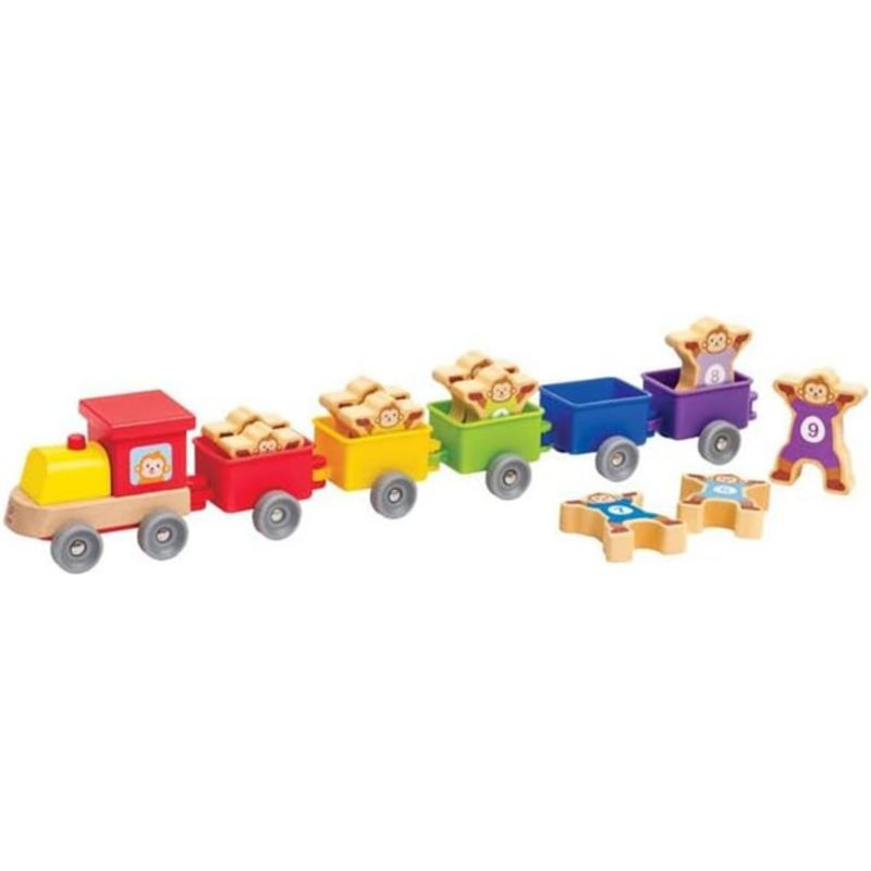 HAPE - Tren de números modelo monos 16 piezas