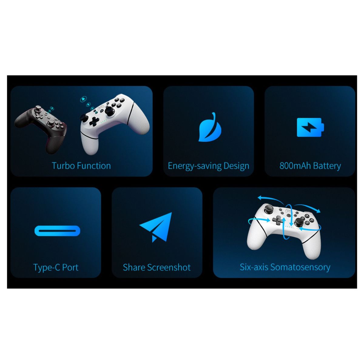 GENERICO - Mando inalambrico para Nintendo Switch Lite OLED y PC - Blanco