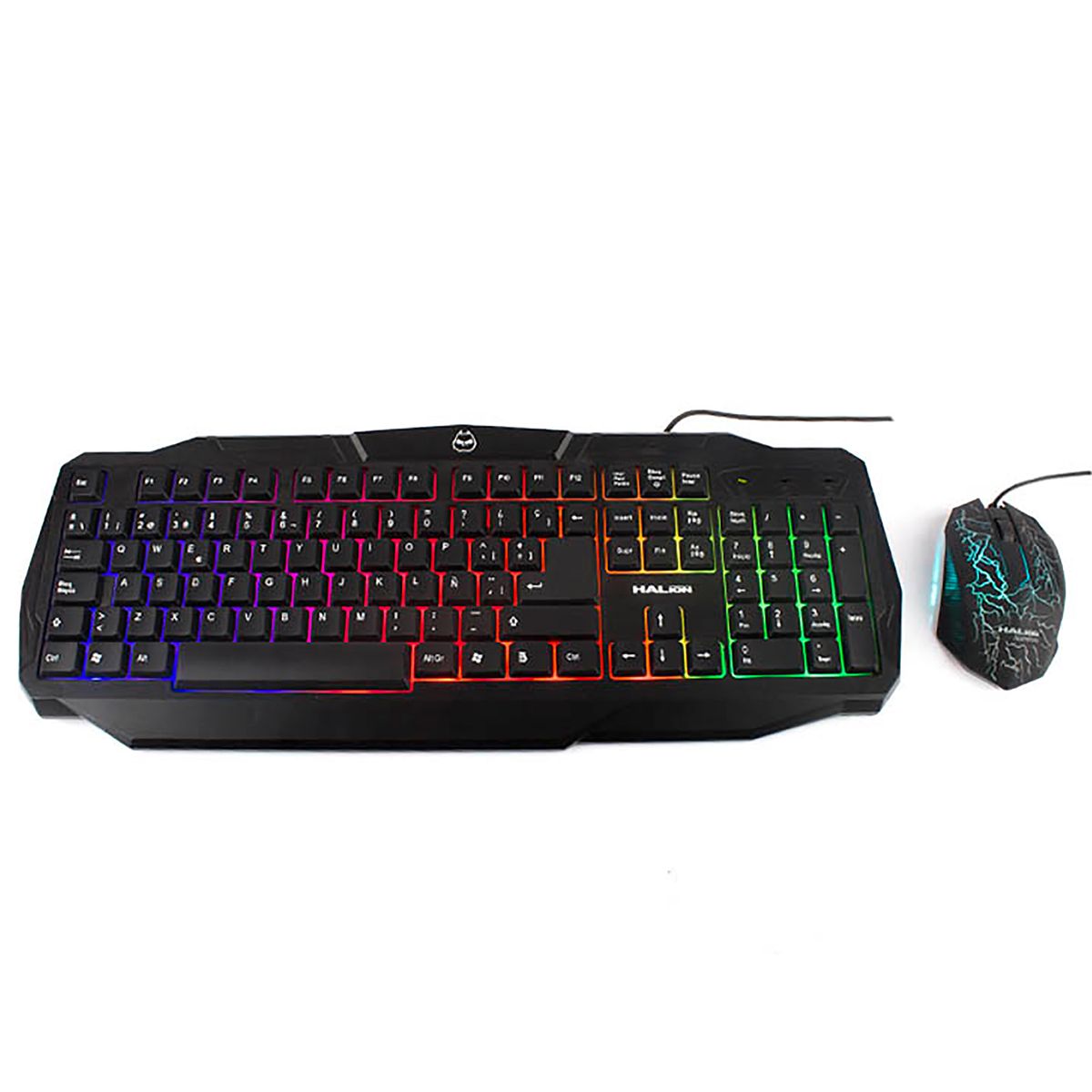 HALION - Kit Teclado + mouse Halion Ha-805c Rainbow Gamer Retroiluminado