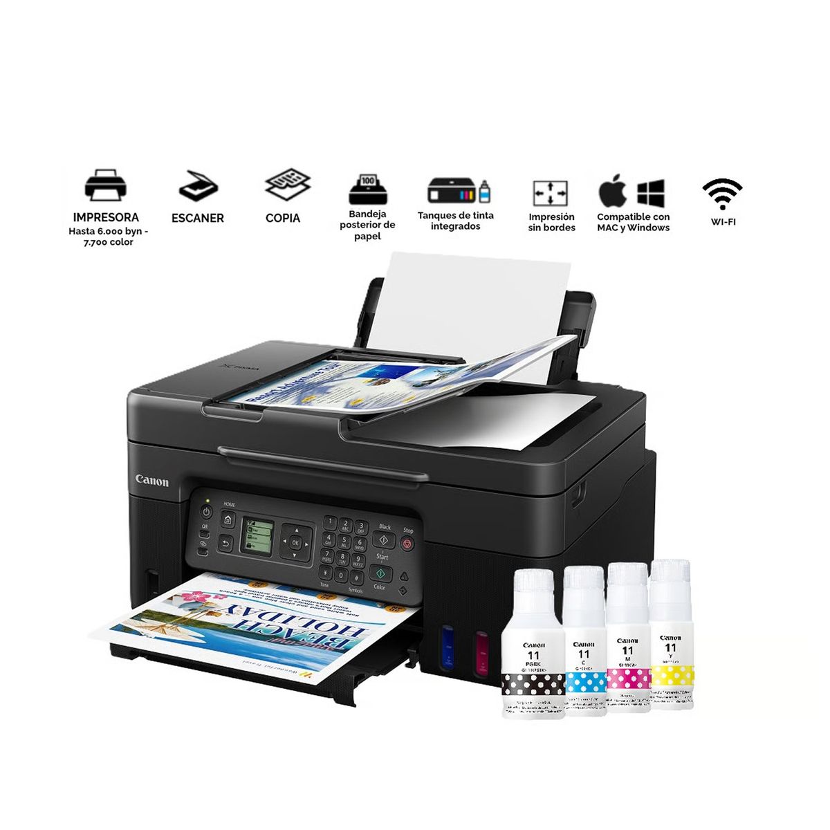 CANON - Impresora Multifuncional Canon PIXMA G4170 Wifi ADF