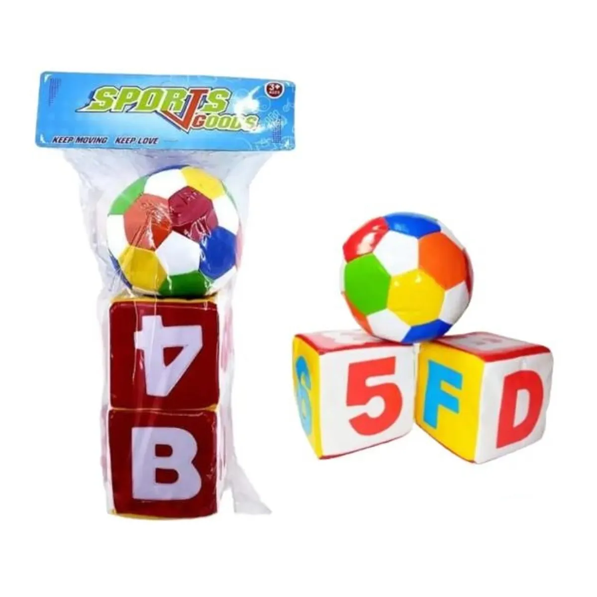 GENERICO - Pack de Pelota y Dados Espuma Estimulacion Temprana