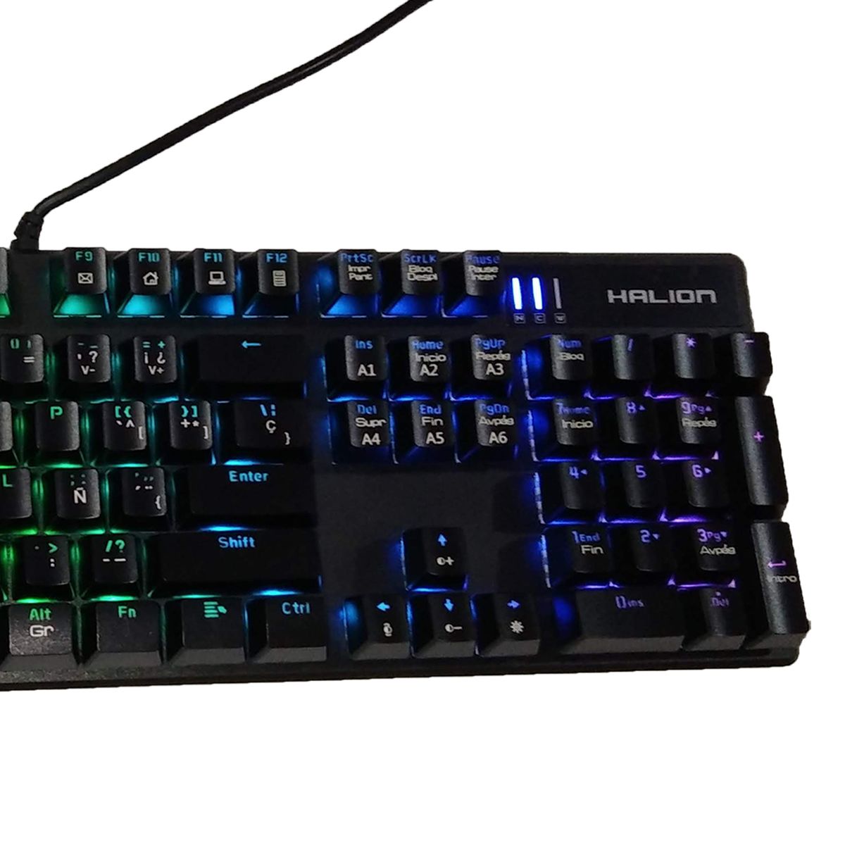 HALION - Teclado Gamer Mecánico Halion Júpiter HA‑KG939 RGB Esp USB 104 Teclas