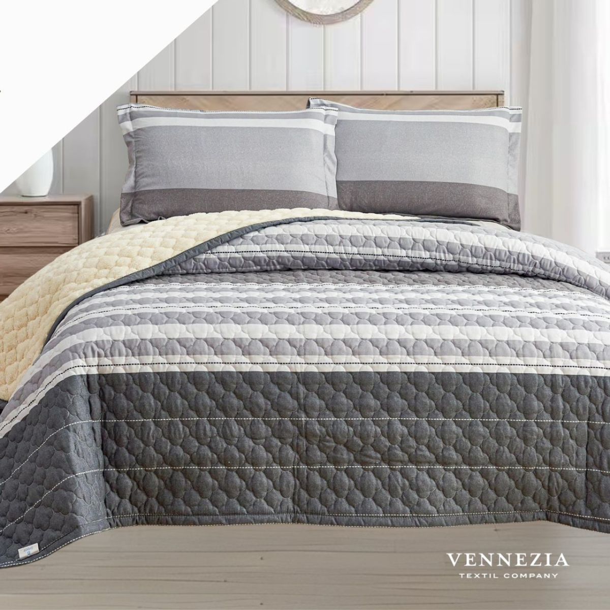 CALIFORNIA - CUBRECAMA CALIFORNIA CARNERO POR DENTRO 3 PLZ