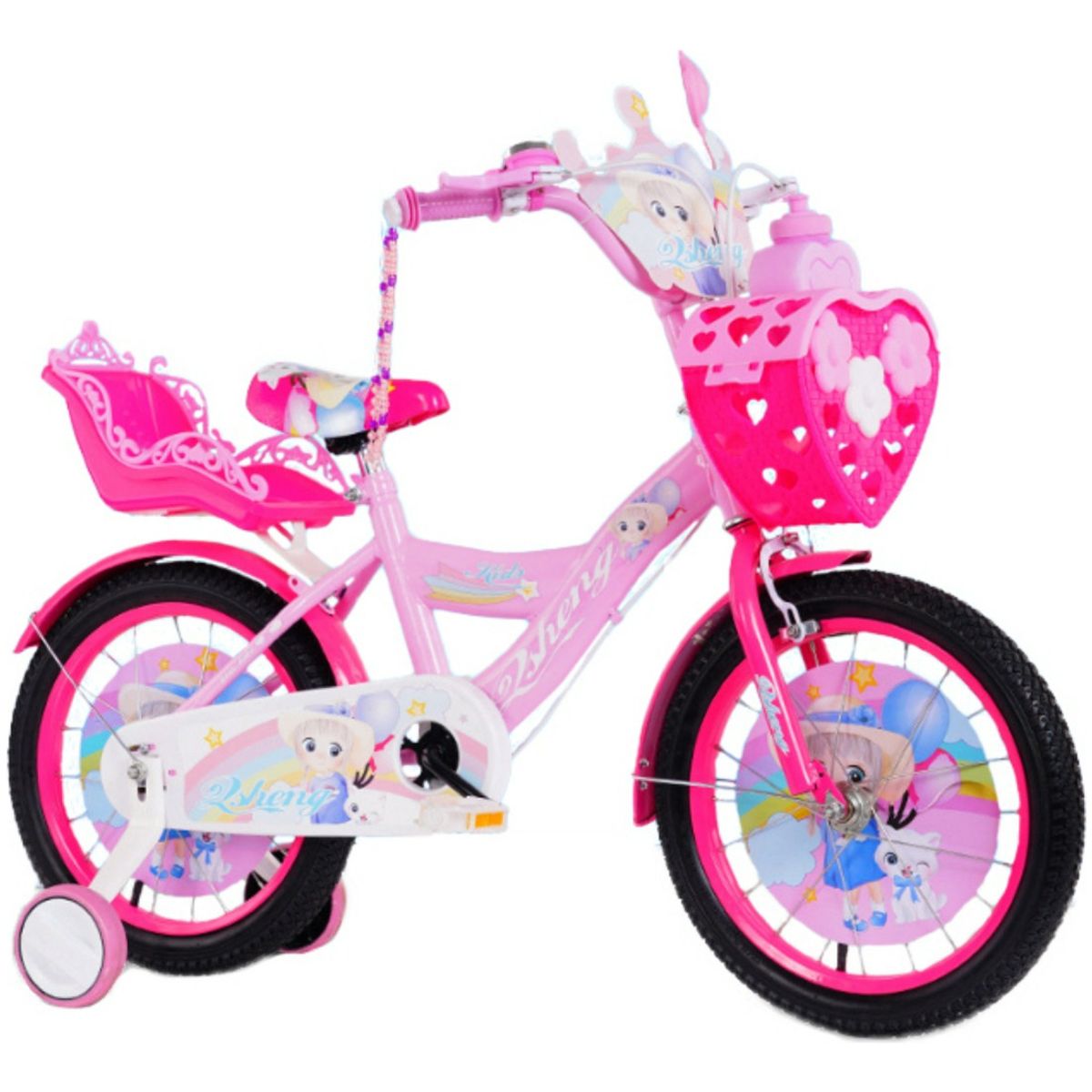 BLLOQ - Bicicleta Aro 16 Infantil Con Ruedas De Aprendizaje