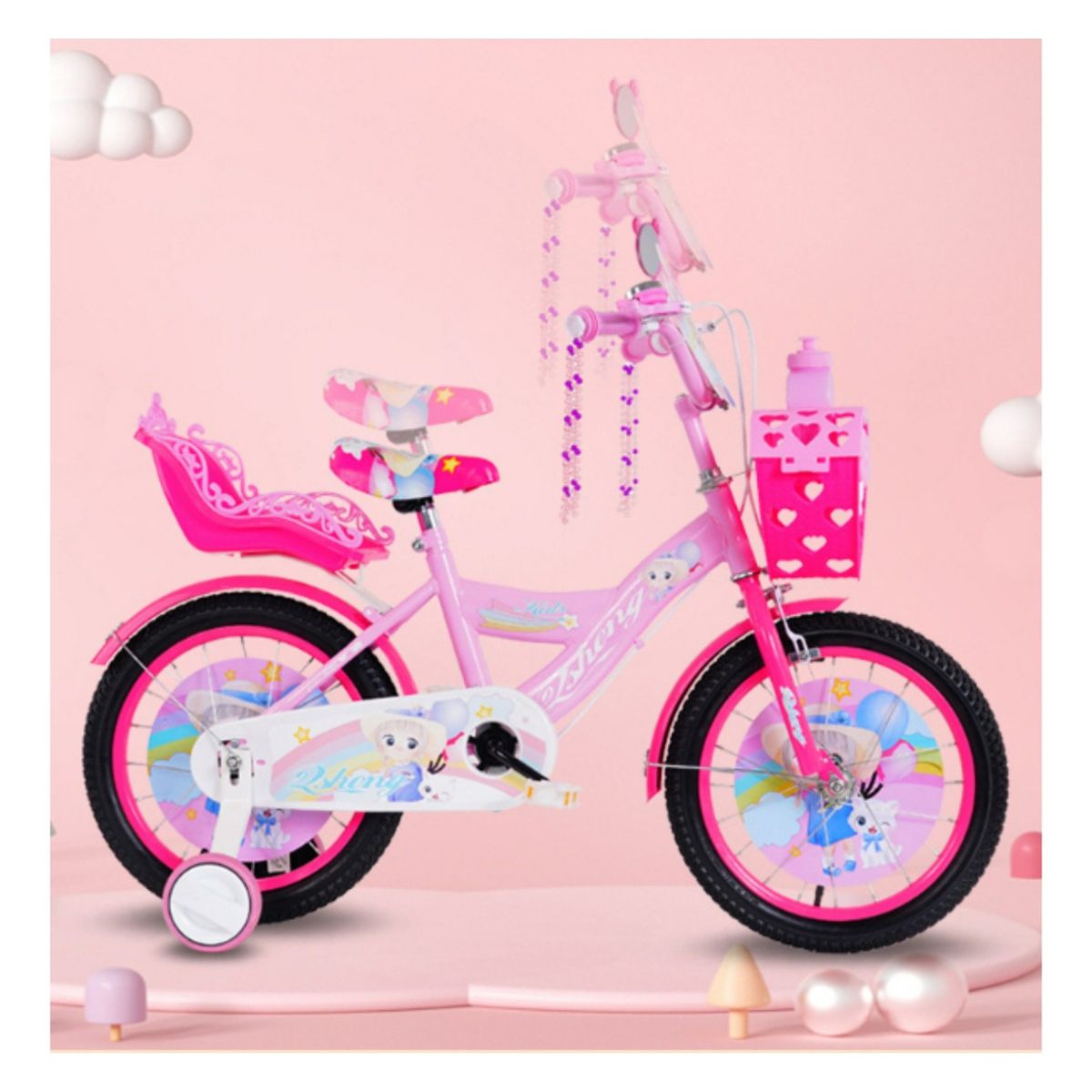 BLLOQ - Bicicleta Aro 16 Infantil Con Ruedas De Aprendizaje