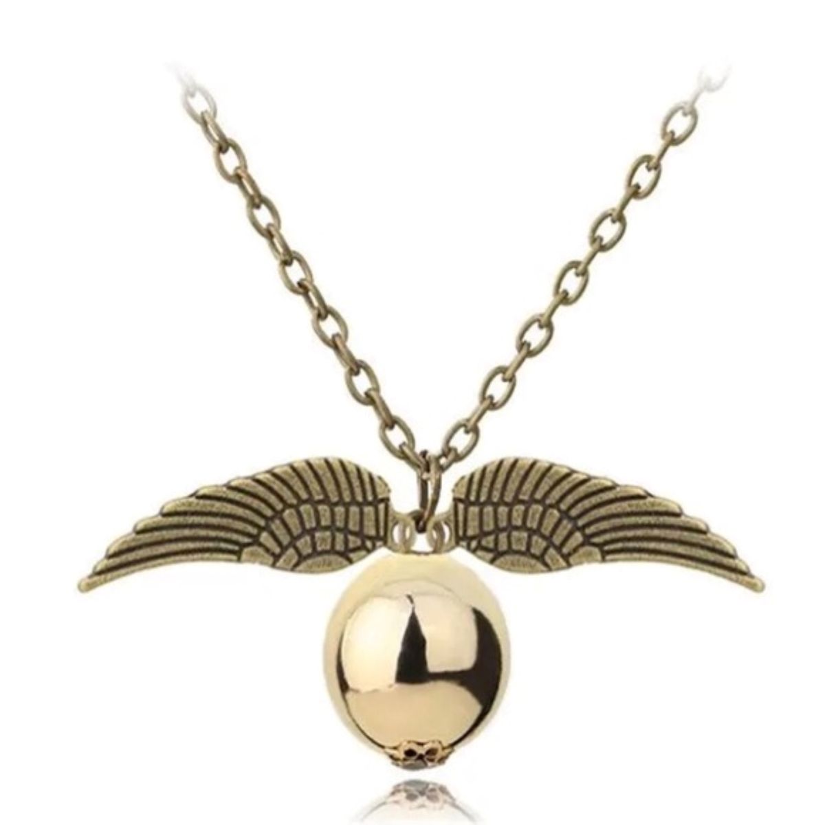 GENERICO - collar quidditch snitch dorada en Acero inoxidable