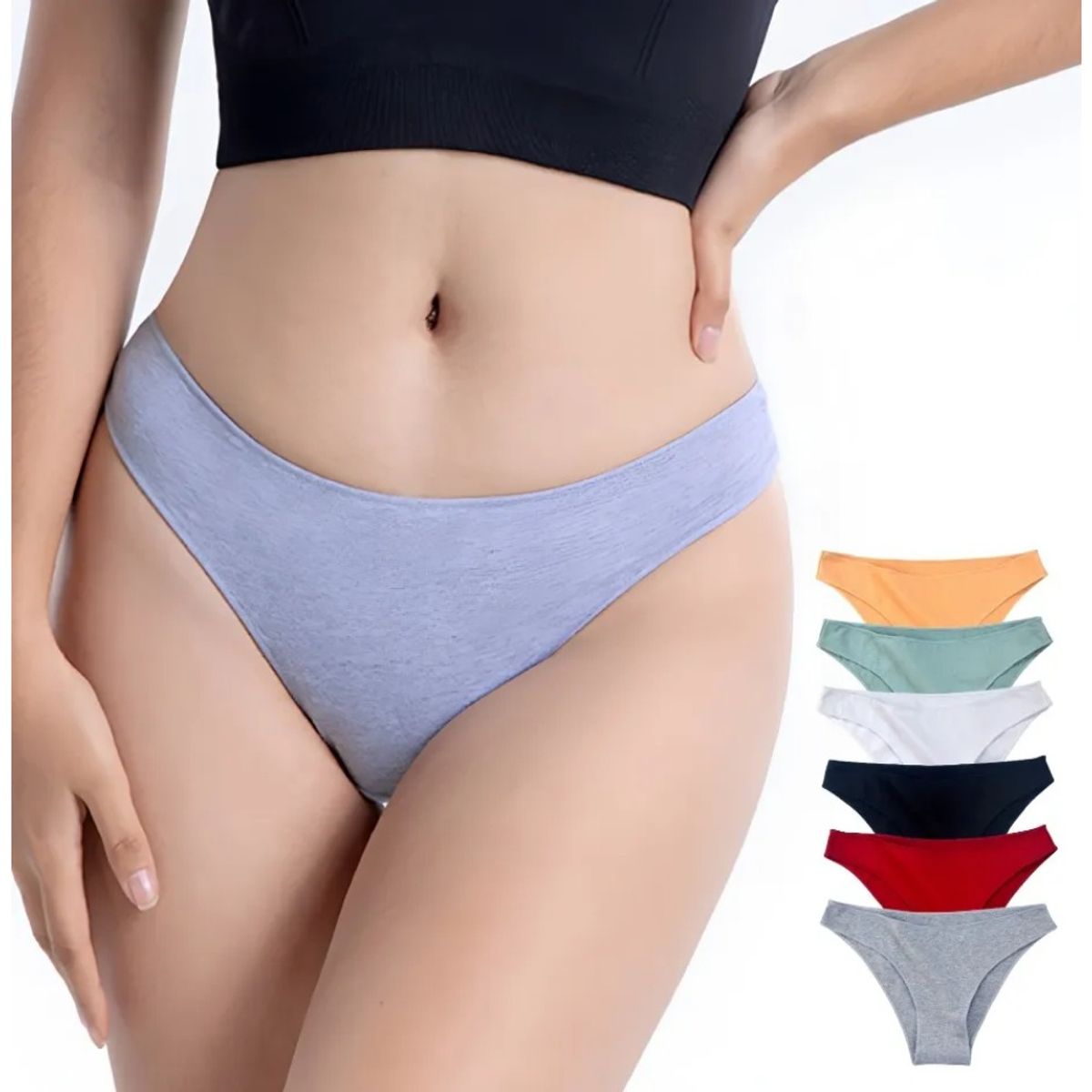 GIOIO - Tanga Sin Costuras De Mujer Sexy Bragas De 6 Piezas