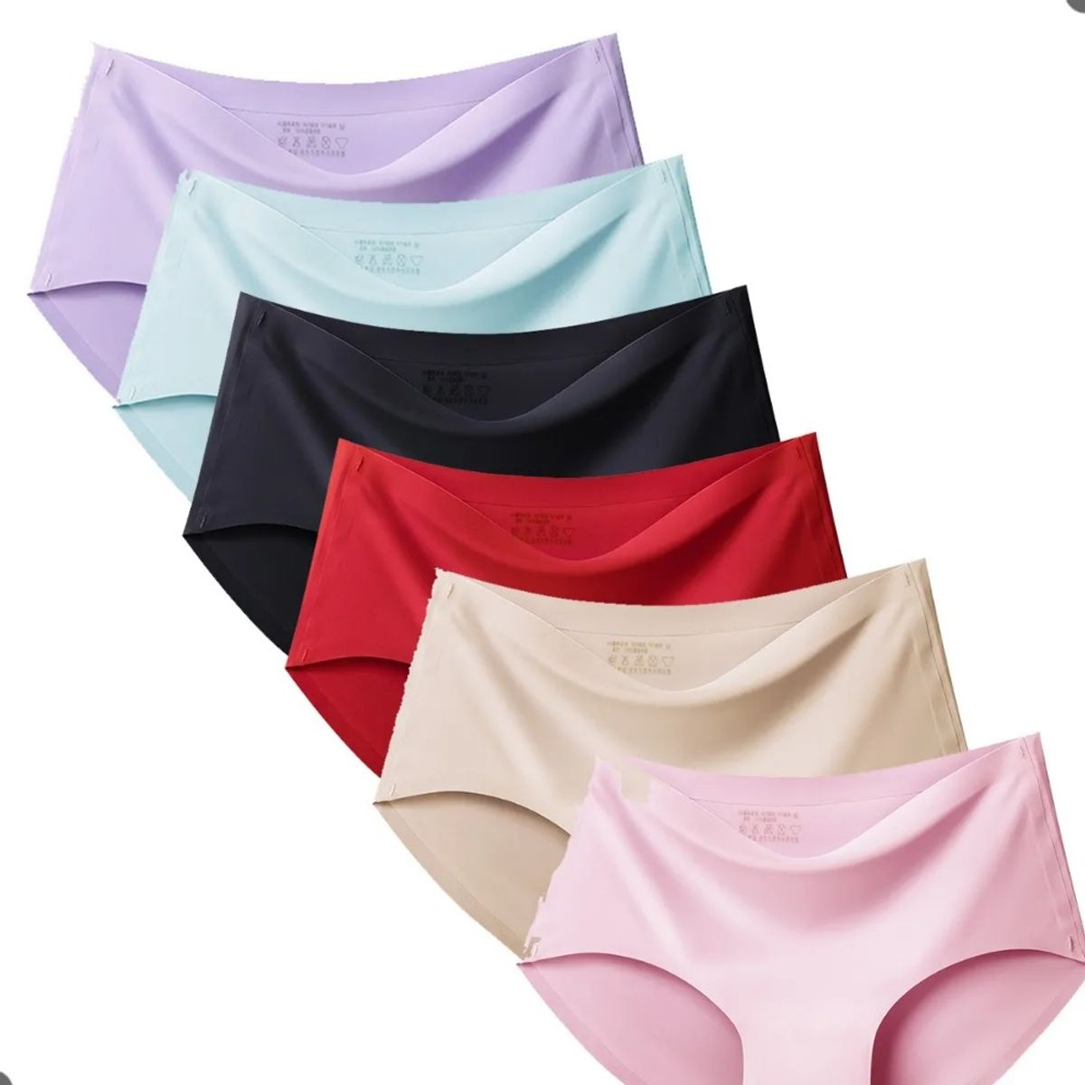 GIOIO - Paquete De 6 Bragas De Mujer Sedatranspirables Hielo Sexy