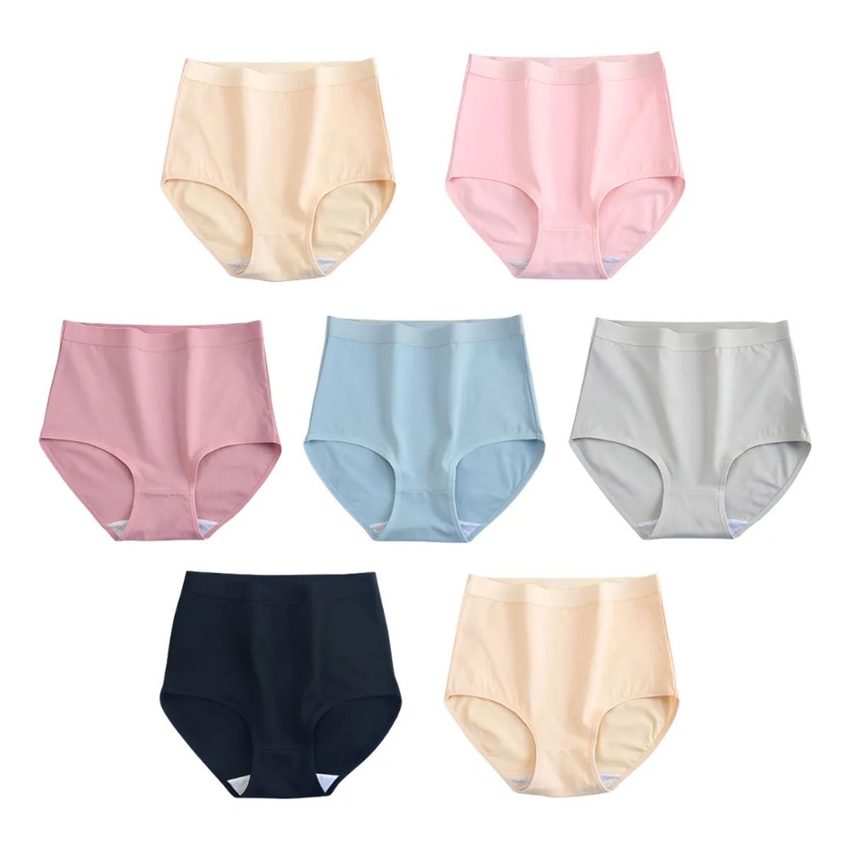 GIOIO - 7pcs Bragas De Algodón Ropa Interior De Mujer De Gran Tamaño