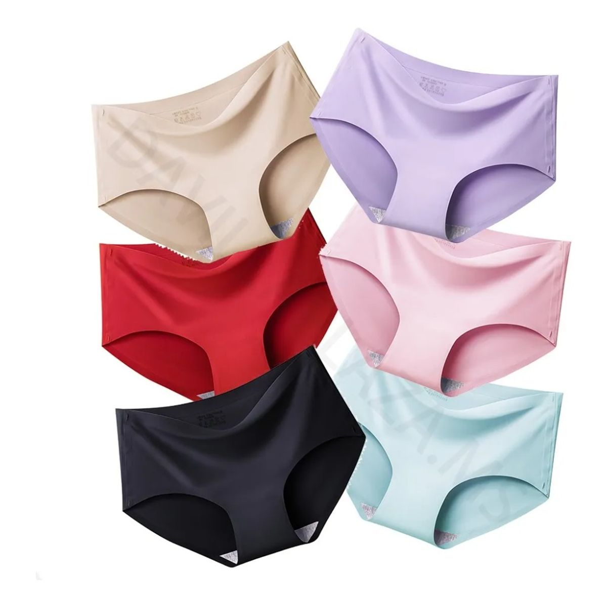 GIOIO - Paquete De 6 Bragas De Mujer Sedatranspirables Hielo Sexy