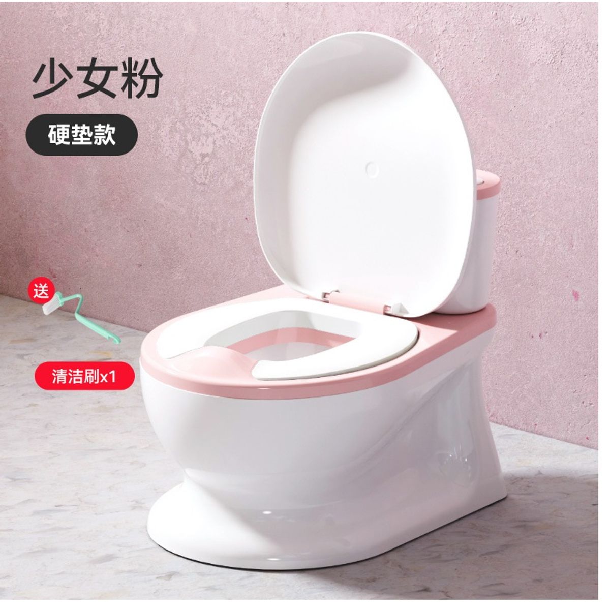 GENERICO - Inodoro de entrenamiento para Niños con Porta Papel Rosado