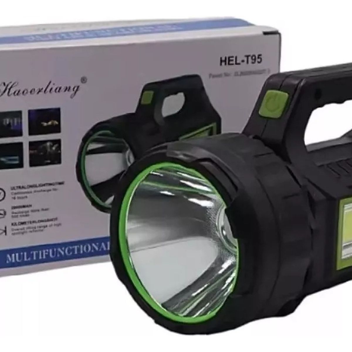 QUICK - Linterna Led Largo Alcance Recargable Usb 600mts 6 Funciones