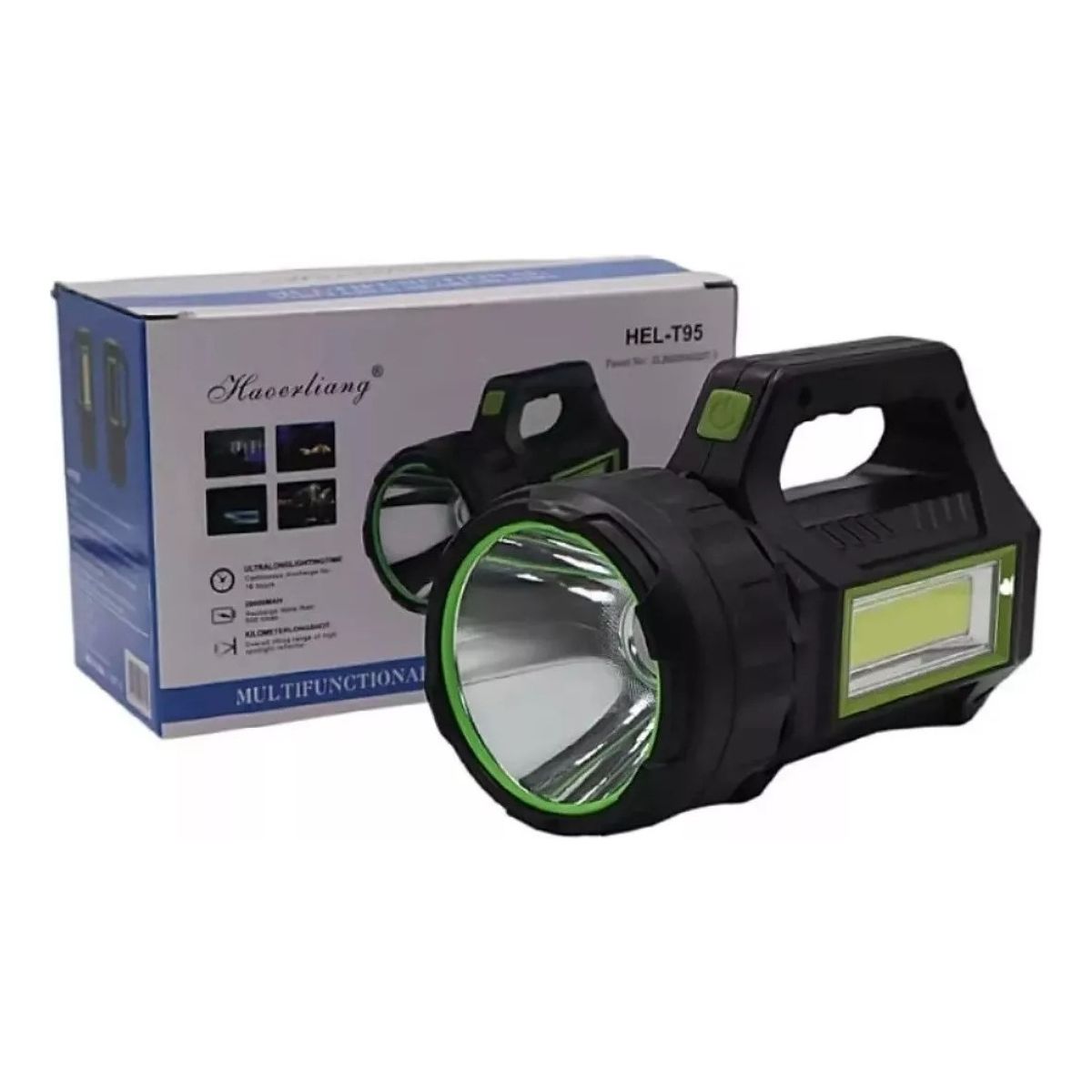 QUICK - Linterna Led Largo Alcance Recargable Usb 600mts 6 Funciones