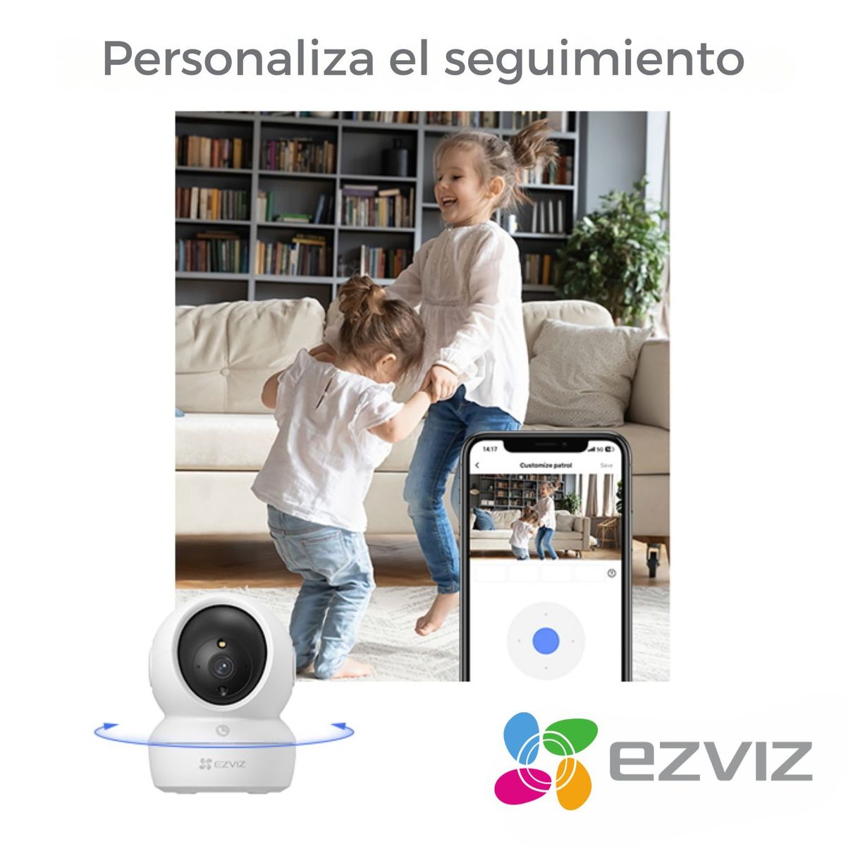 EZVIZ - CÁMARA SEGURIDAD EZVIZ H6C 4MP PRO WIFI GIRA 360 LLAMADA