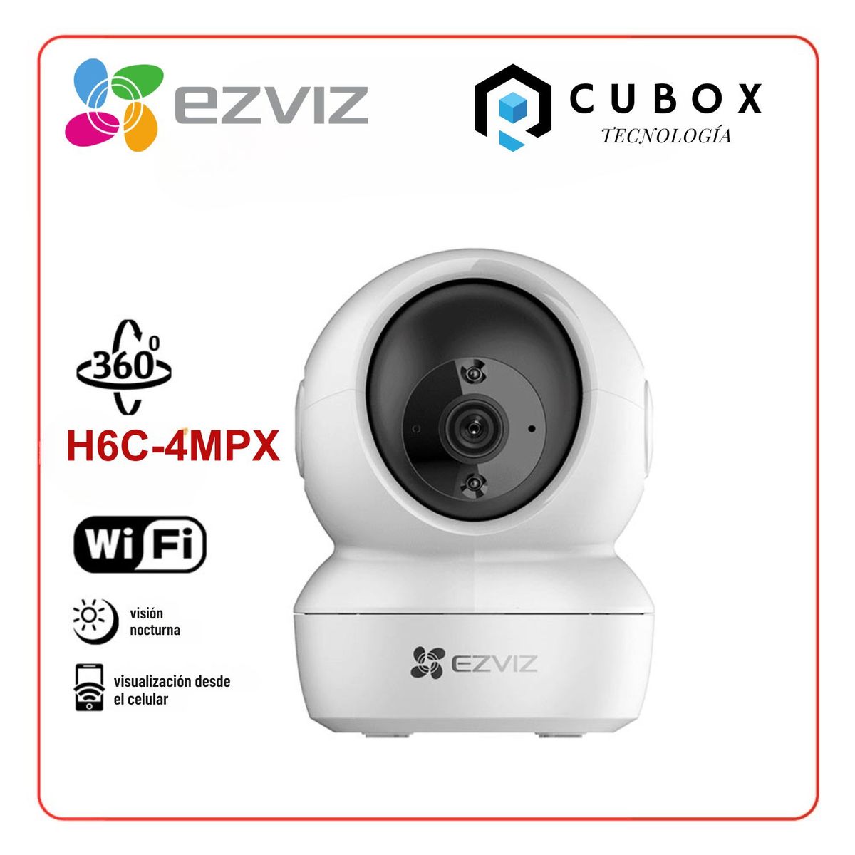 EZVIZ - CÁMARA SEGURIDAD EZVIZ H6C 4MP PRO WIFI GIRA 360 LLAMADA