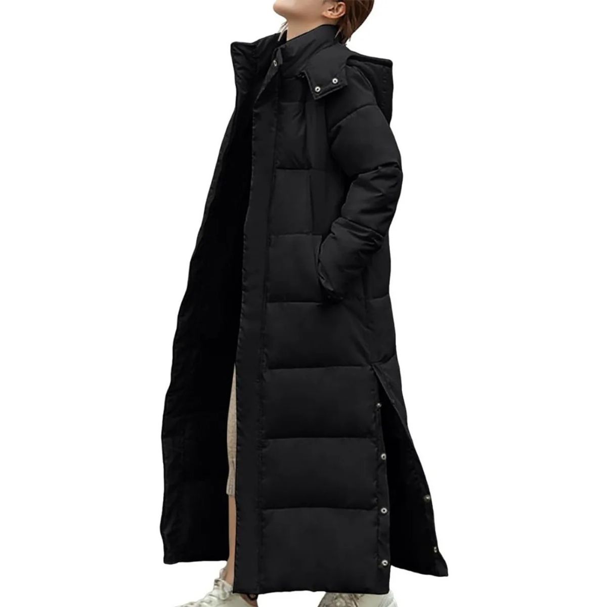 GIOIO - Chamarras Con Capucha De Moda Para Mujer Abrigo Largo Cálido