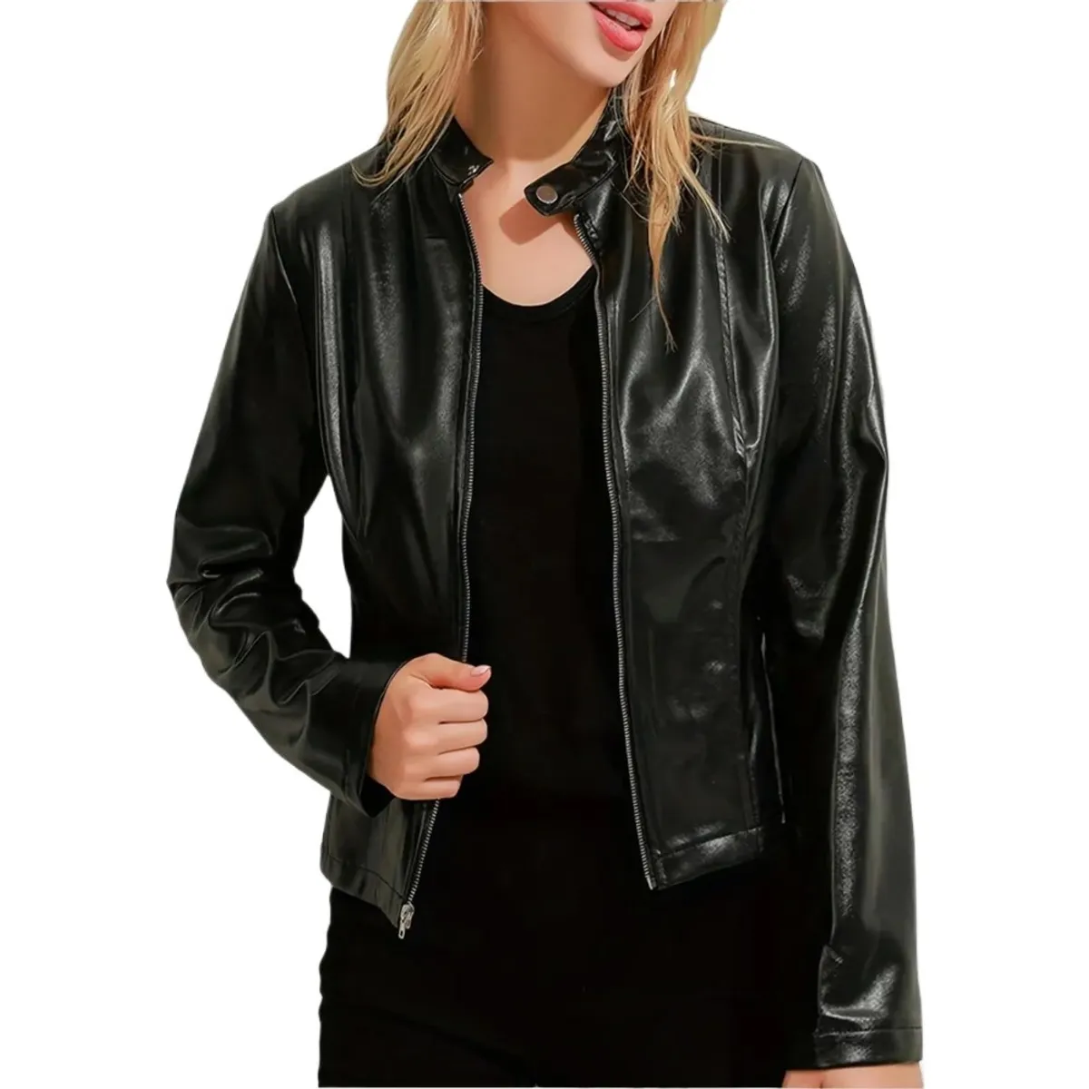 GIOIO - Chamarra De Pu De Moda Para Cortavientos Mujer