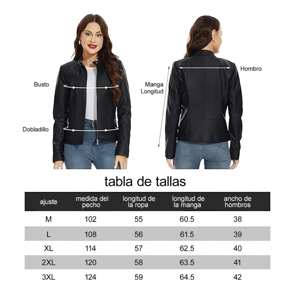 GIOIO - Chamarra De Pu De Moda Para Cortavientos Mujer