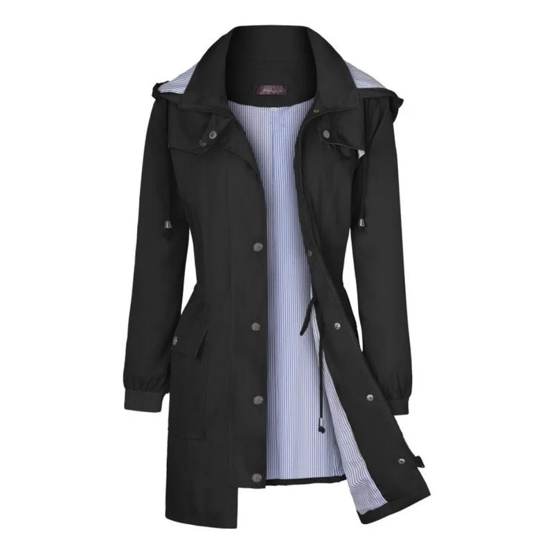 GIOIO - Chamarra Con Capucha Extraíble Abrigo De Mujer Impermeable