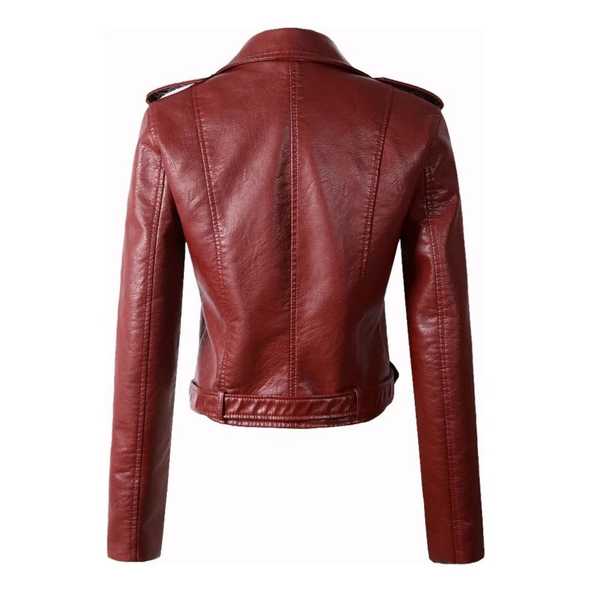 GIOIO - Mujeres De Moda Slim Chaqueta De PU Abrigo