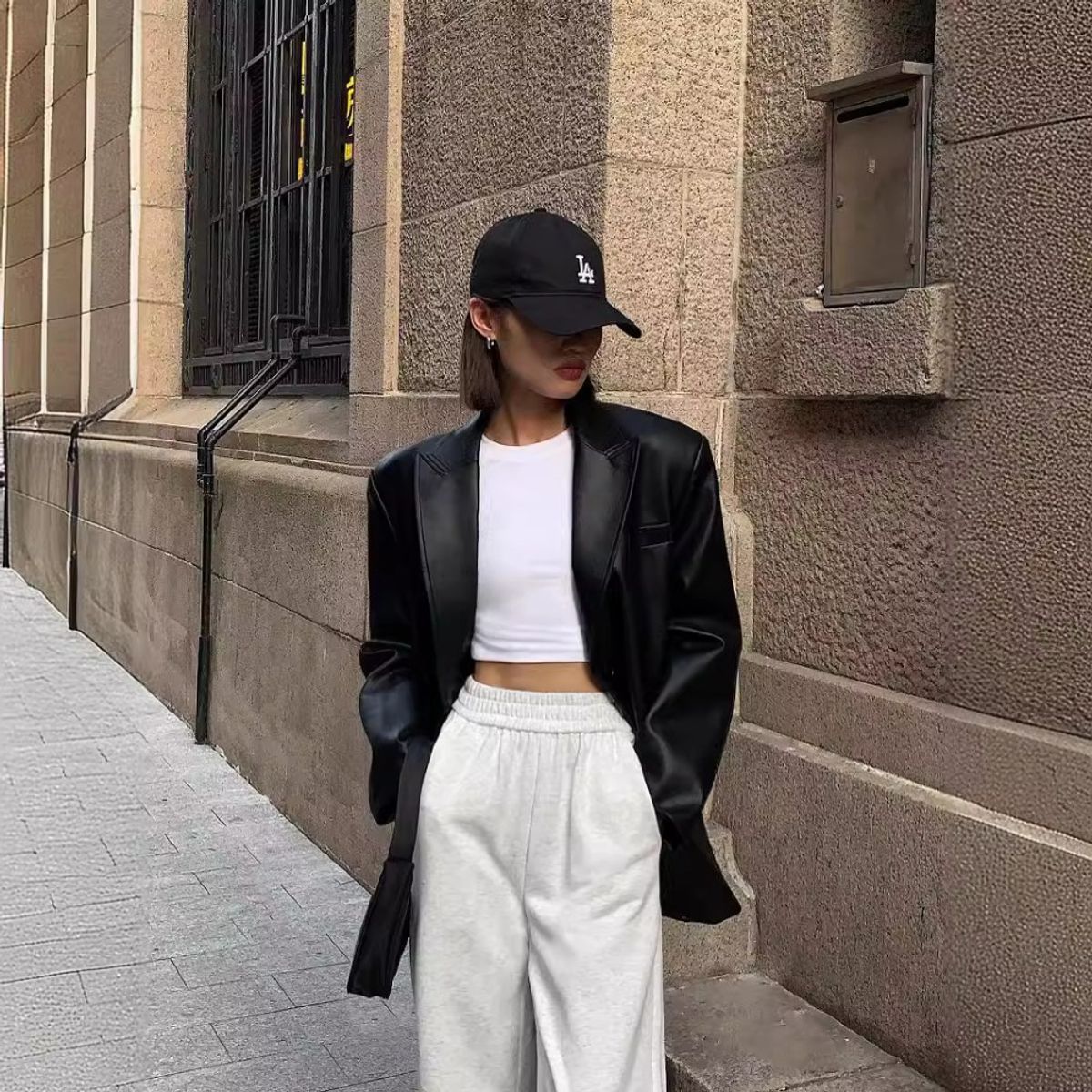 GIOIO - Saco Mujer Piel PU Premium Relajado Moderno​