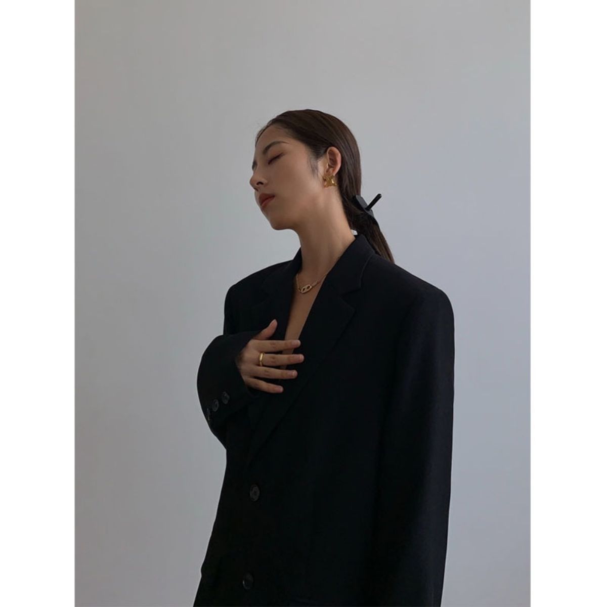 GIOIO - Saco Mujer Recortado Relajado Retro Estilizada Tendencia​