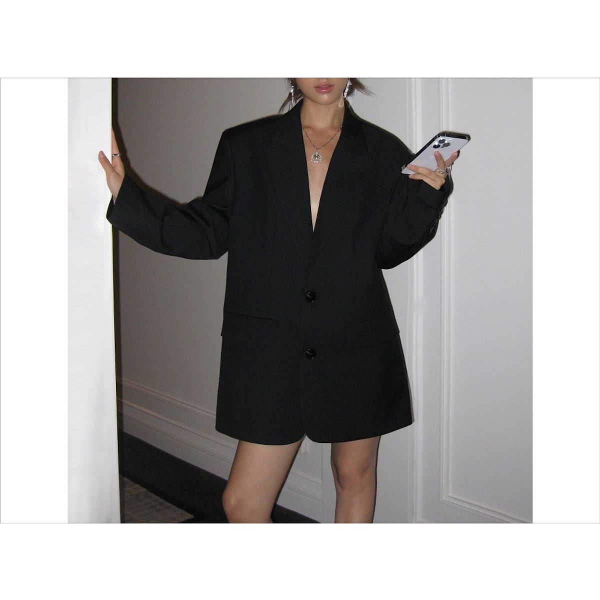 GIOIO - Saco Mujer Moderno Relajado Corte Corto Retro​