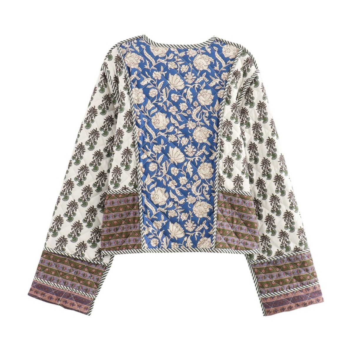 GIOIO - Abrigo Reversible Mujer Estampado Acolchado Doble Face Ligero​