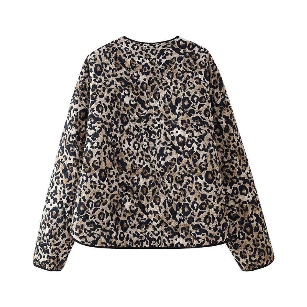 GIOIO - Chaqueta Mujer Algodón Estampado Fauna Entallada Urbana Moderna​