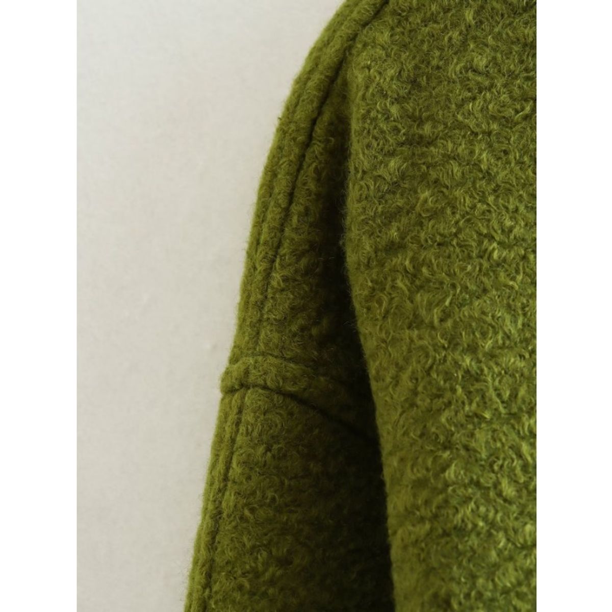 GIOIO - Abrigo Mujer Mezcla Lana Cuello Alto Relajada Urbano​