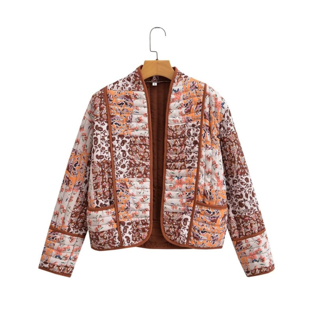 GIOIO - Chaqueta Mujer Algodón Floral Urbana Caliente Tendencia Diario​