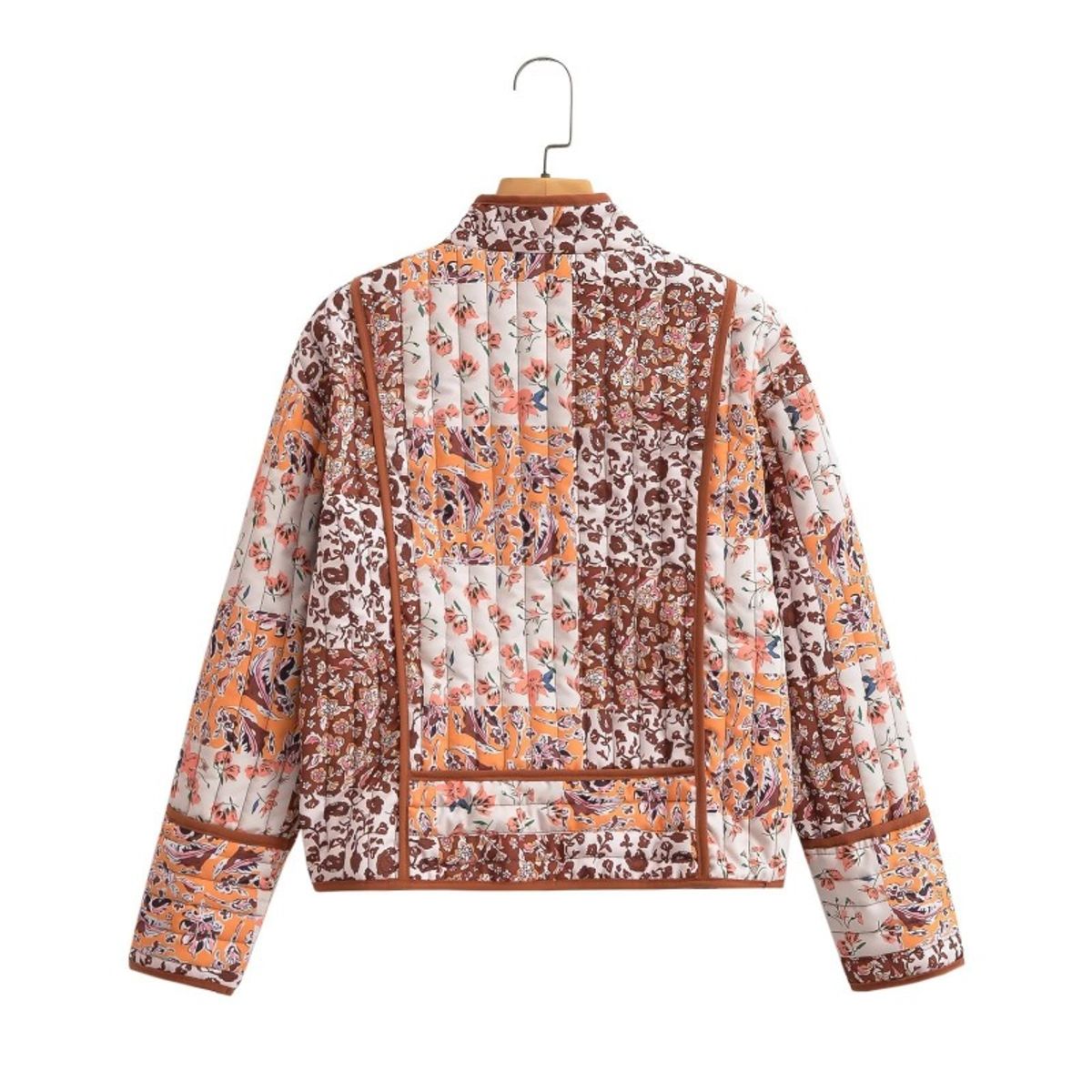 GIOIO - Chaqueta Mujer Algodón Floral Urbana Caliente Tendencia Diario​