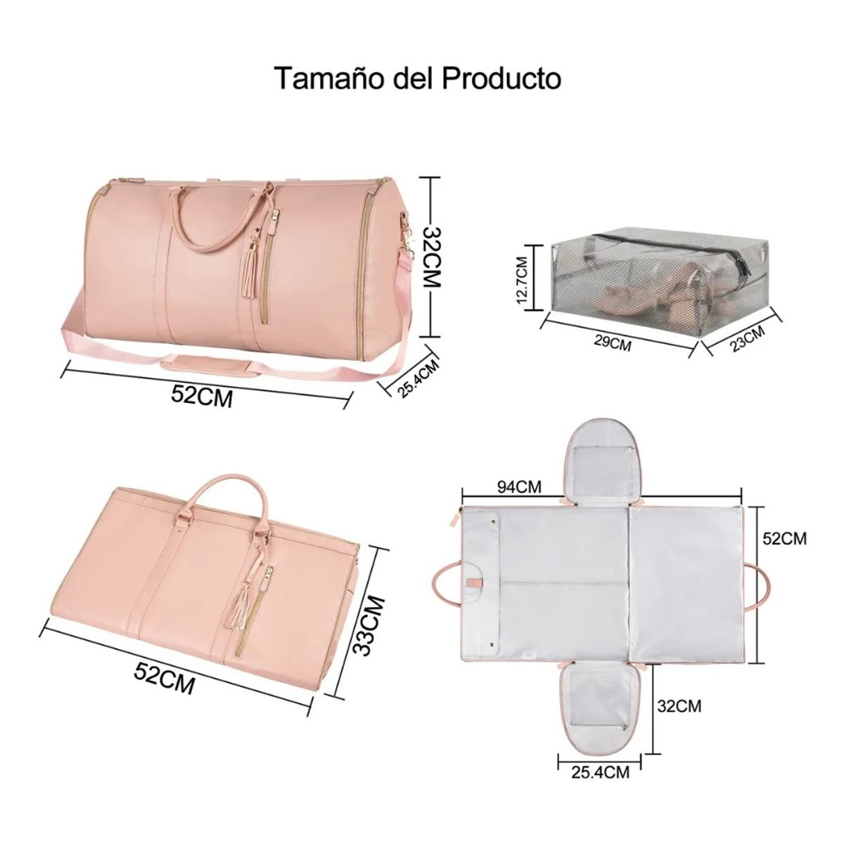 GIOIO - Bolsa De Viaje Convertible 2 En 1 Bolsa De Mano Impermeable