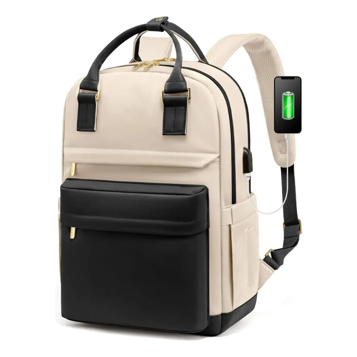 GIOIO - Mochila 30l Viaje Impermeable Notebook Adulto-beige