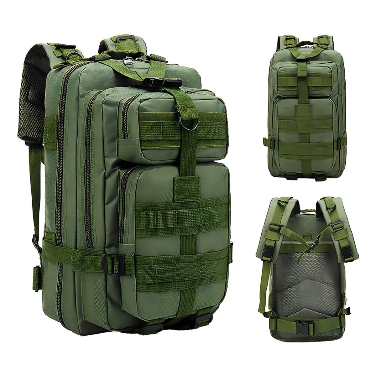 GIOIO - Mochila Deportiva 30l Overfit Trekking Táctica Edition Verde