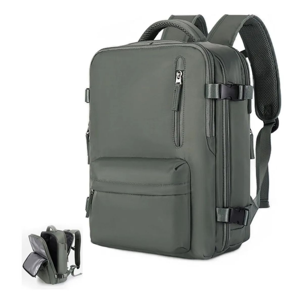 GIOIO - Mochila De Viaje Impermeable Avión Capacidad De 40l-Verde
