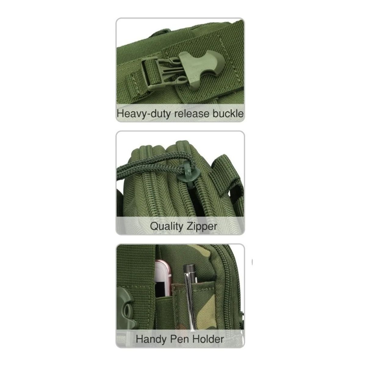 GIOIO - Porta Celular Verde Bolso Cinturón Táctico Militar Mochila